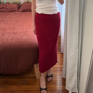 CashSoft Rib Maxi Sweater Skirt